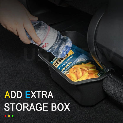 Rear Seat Storage Box Trash Can Garbage for Tesla Model Y Juniper