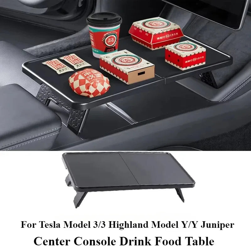 Mini Portable Foldable Tray Table Food Drink Desk for Tesla Model 3 Y