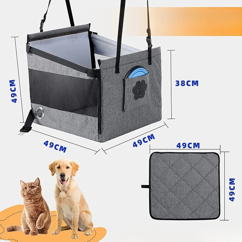 Portable Waterproof Pet Carrier Puppy Travel Basket Dog EV Car Seat