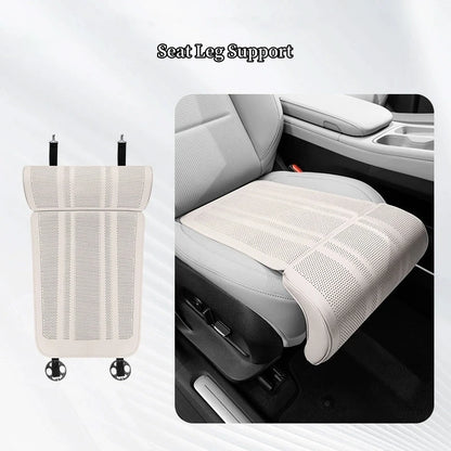 Car Seat Leg Support Cushions Napa Leather Breathable Seat Pad Memory Foam Extender Leg Cushion Universal Car Seat Protect Cover
