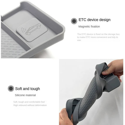 Behind Screen Storage Box for Model 3 Highland & Model Y Juniper gray