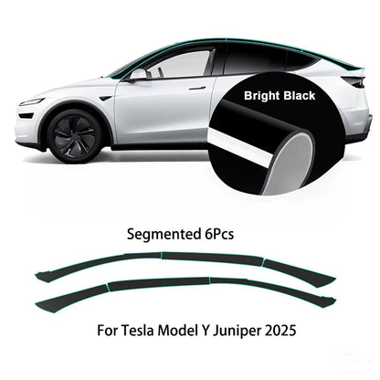 For Tesla Model Y Juniper 2025 Car Suspension Roof TPU Bright Black Film Decoration Invisibility Protect Membrane Accessories