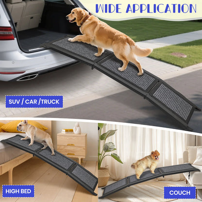 Portable Folding Anti-Slip Dog Ramp for EV Car SUV ,Truck, Bed
