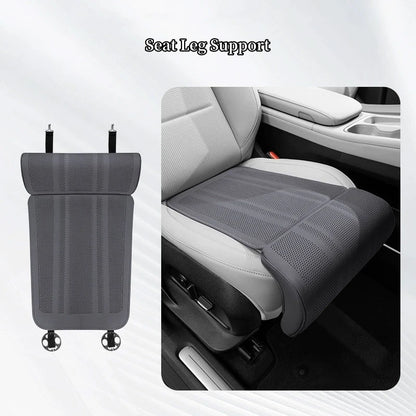 Car Seat Leg Support Cushions Napa Leather Breathable Seat Pad Memory Foam Extender Leg Cushion Universal Car Seat Protect Cover