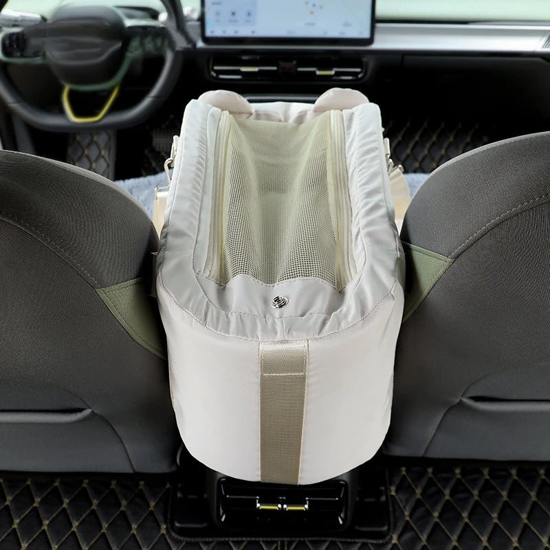 Portable Puppies Travel Bag Dog Cat Car Seat for EV Car Armrest Box