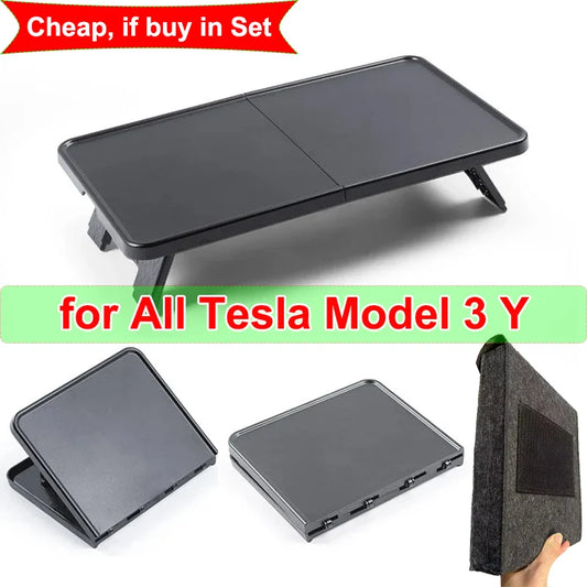 Mini Portable Foldable Tray Table Food Drink Desk for Tesla Model 3 Y