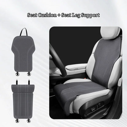 Car Seat Leg Support Cushions Napa Leather Breathable Seat Pad Memory Foam Extender Leg Cushion Universal Car Seat Protect Cover