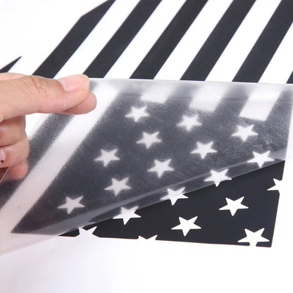 PVC Rear Window Flag Vinyl Decal Trim Sticker For Tesla Model Y