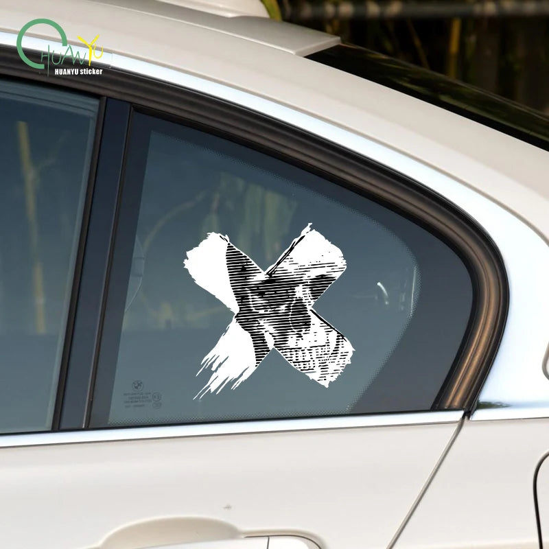 Cyberpunk X Skull Reflective Car Stickers For Tesla and Ev Cars