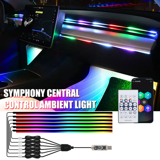 RGB Ambient Lights 10-in-1 Footwell Atmosphere for Tesla Model 3/Y/S/X