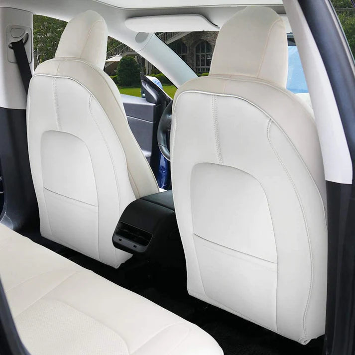 Seat Covers Back Kick Protectors For Tesla Model 3/Y 2017-2023 White