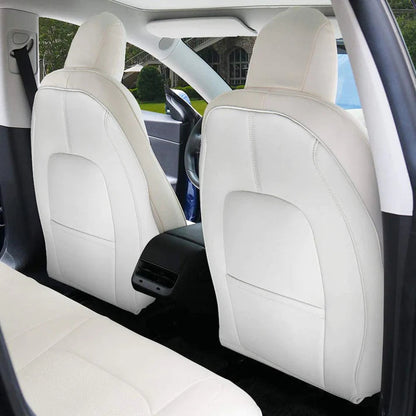 Seat Covers Back Kick Protectors For Tesla Model 3/Y 2017-2023 White
