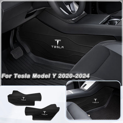 Premium Napa Leather Console Side Protection Pads for Tesla Model Y/3 MY 2020-24 Black