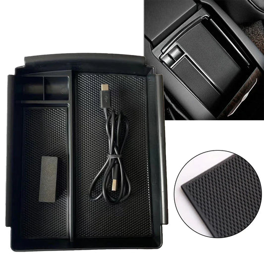 Console Armrest Storage Box Phone Wireless Charger For Tesla Model X/S