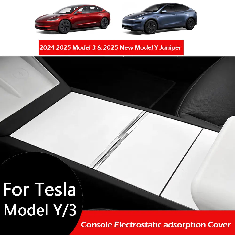Console Electrostatic adsorption Cover For Tesla Y Juniper Model 3 Highland