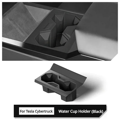 Central Control Water Cup Holder Insert Silicone For Cybertruck Black