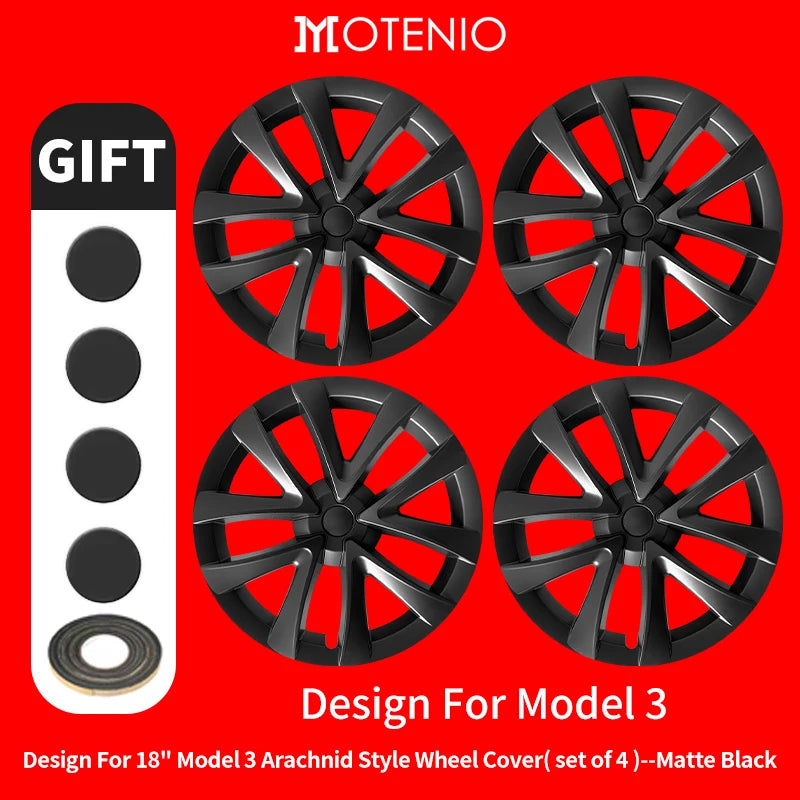 18 Inch Arachnid Style Wheel Cover Hubcaps For TESLA Model 3 2017-2023 Arachnid Style
