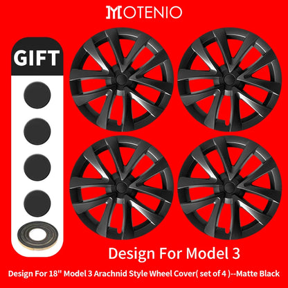 18 Inch Arachnid Style Wheel Cover Hubcaps For TESLA Model 3 2017-2023 Arachnid Style
