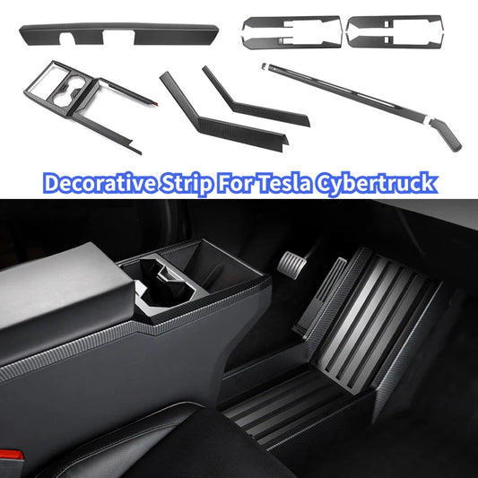 ABS Dashboard Decorative Strip Trim Covers For Tesla Cybertruck