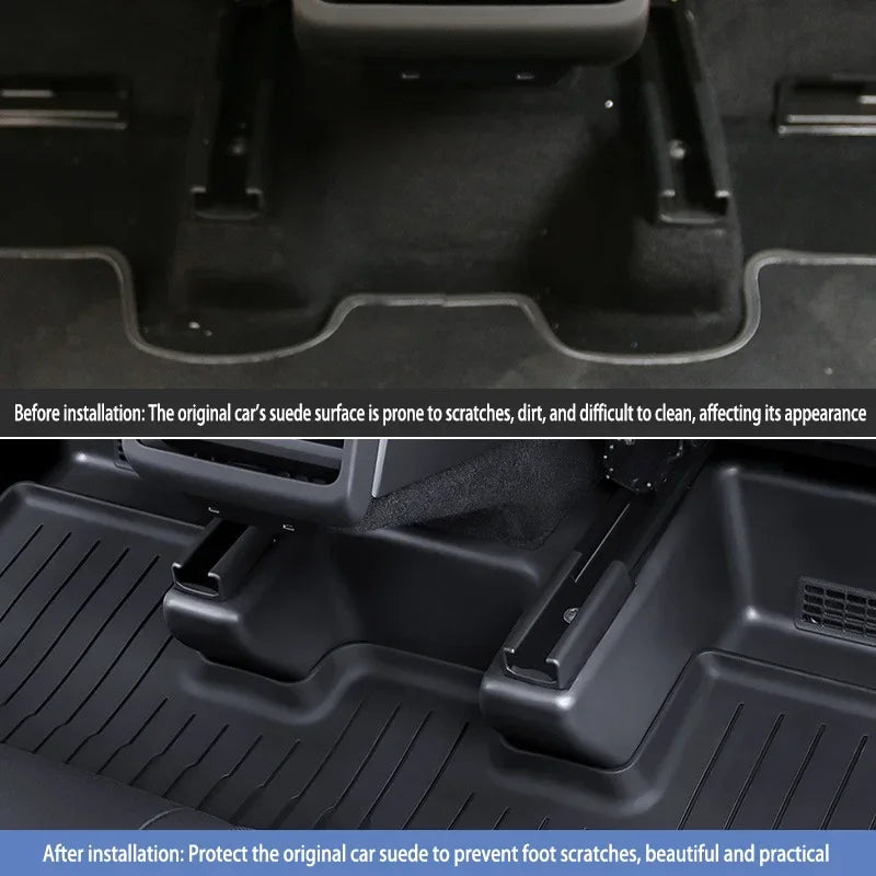 Anti-Kick TPE Mats Under Seat Corner For Tesla Model Y Juniper
