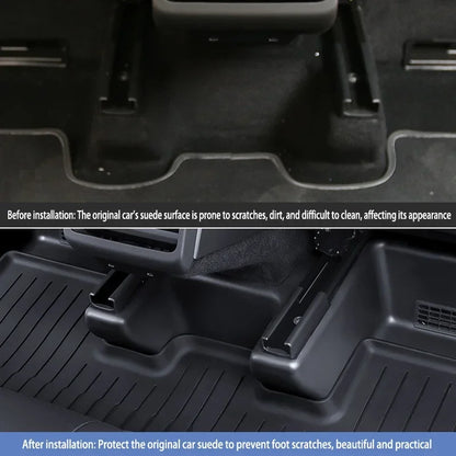 Anti-Kick TPE Mats Under Seat Corner For Tesla Model Y Juniper