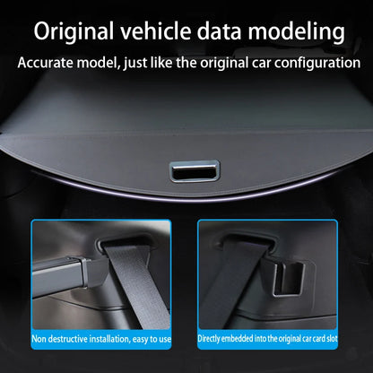 Trunk Cargo Cover Curtain for Tesla Model Y 2021-2024