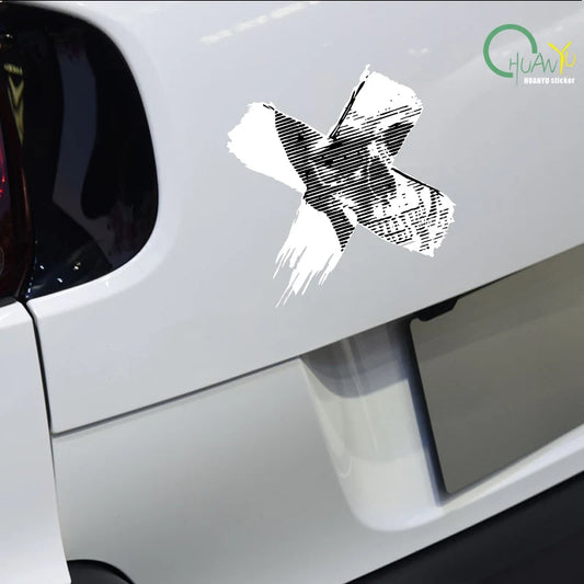 Cyberpunk X Skull Reflective Car Stickers For Tesla and Ev Cars