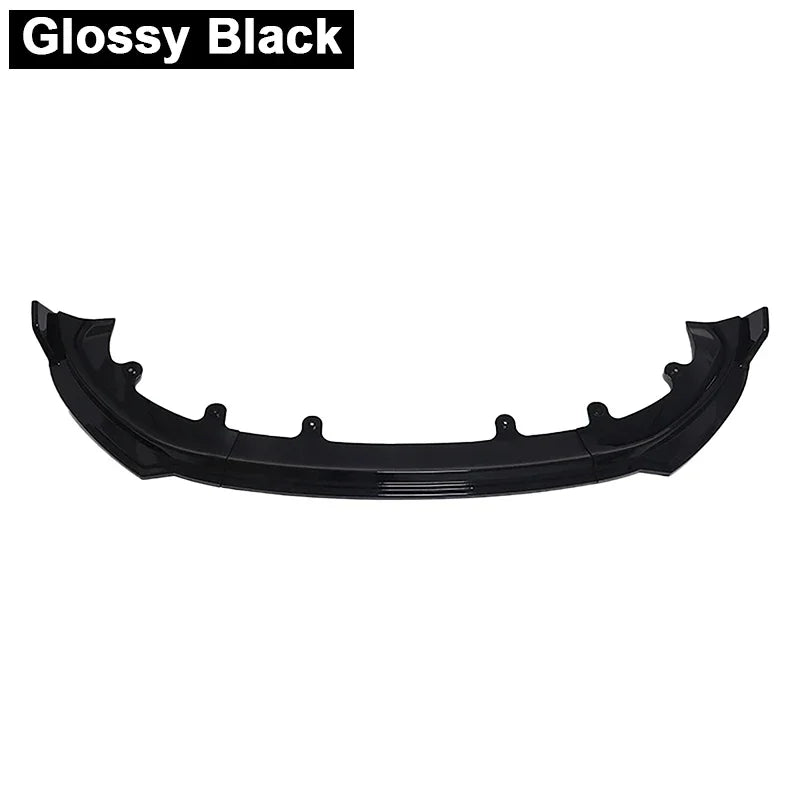 Front Bumper Spoiler Protective Trim Cover For Tesla Model Y Juniper Glossy Black