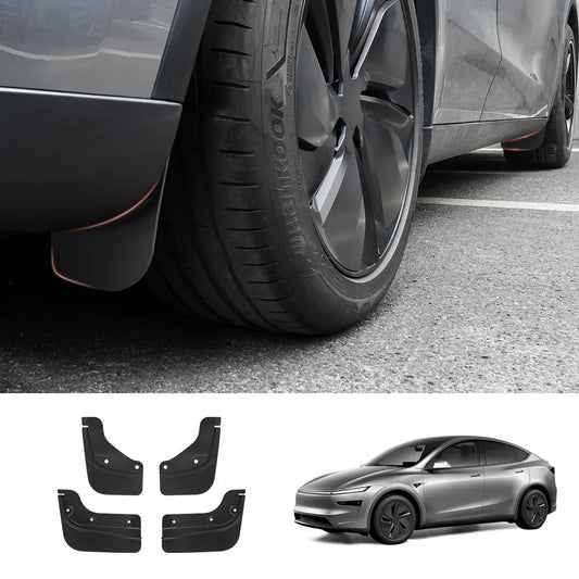 Short Invisible Mud Flaps Splash Guards for Tesla Model Y Juniper 2025+ 4-Piece Set