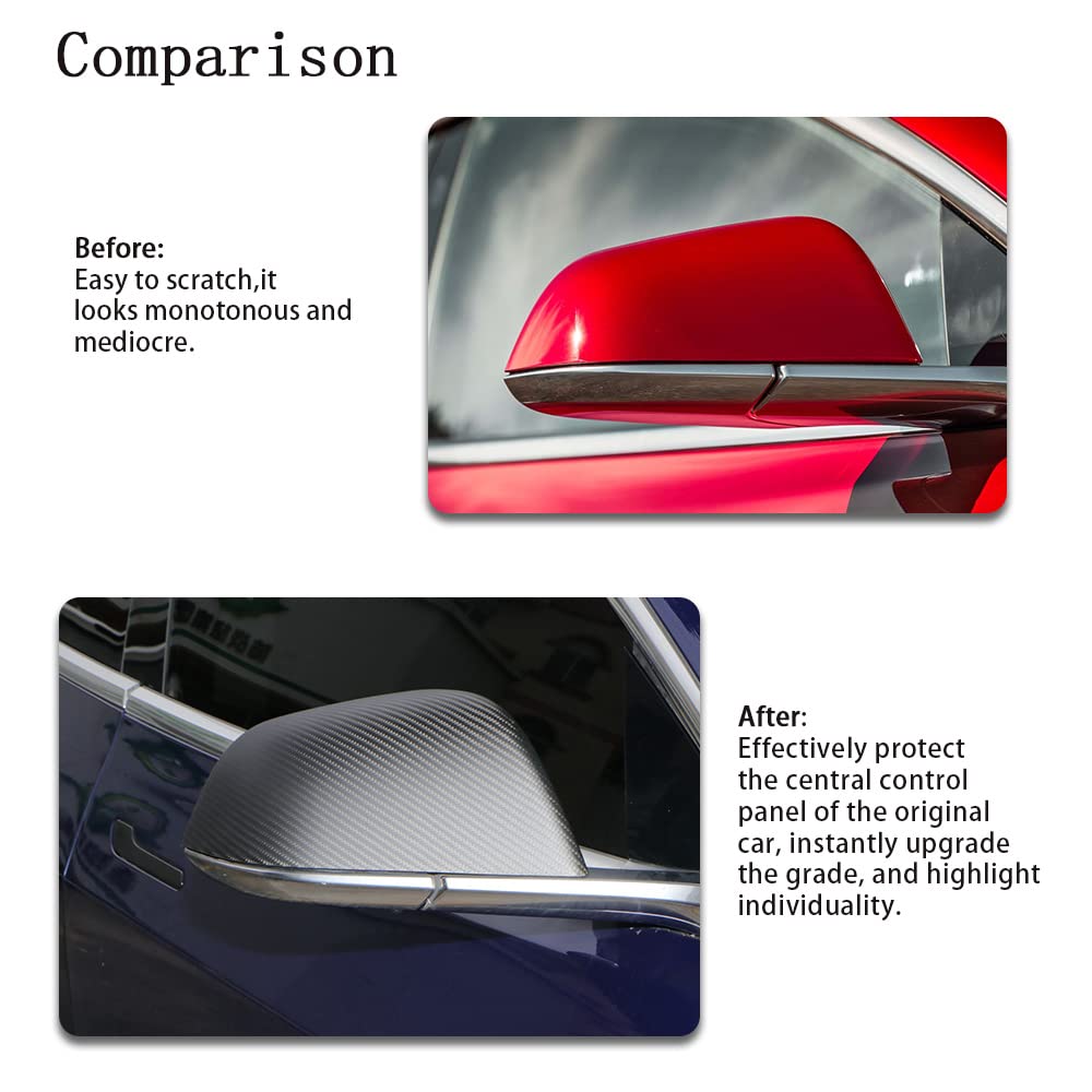 Side Mirror Cover Sporty Style for Tesla Model 3/Y (2017-2023)