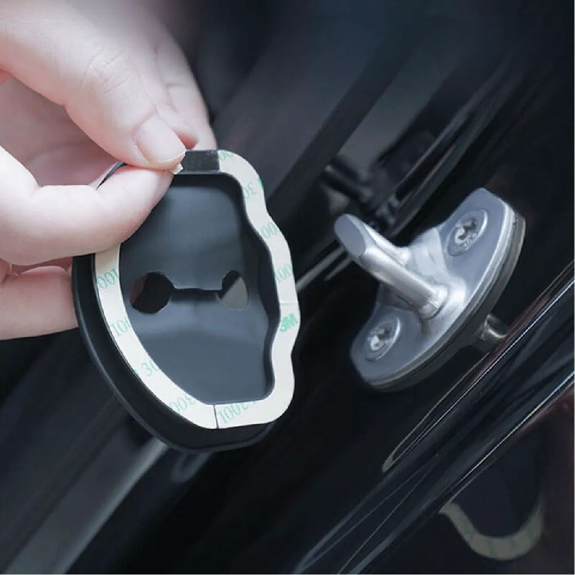Silicone Door Latch Lock Protector Soundproof 4Pcs For Tesla Model 3 Y