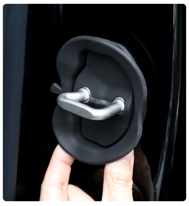 Silicone Door Latch Lock Protector Soundproof 4Pcs For Tesla Model 3 Y