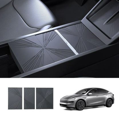 Silicone Center Console Protective Mat for Tesla Model Y Juniper 2025+/Model 3 Highland 2024+ Model Y Juniper 2025+ Black