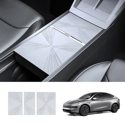 Silicone Center Console Protective Mat for Tesla Model Y Juniper 2025+/Model 3 Highland 2024+ Model Y Juniper 2025+ White