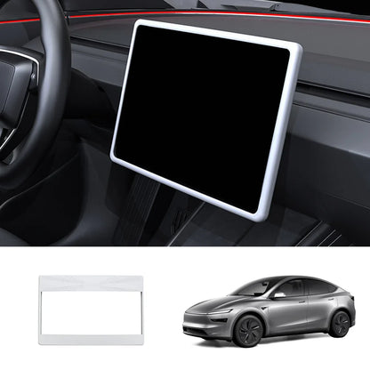 Silicone Center Screen Protection Frame for Tesla Model Y Juniper 2025+ / Model 3 Highland 2024+ Model Y Juniper 2025+ White