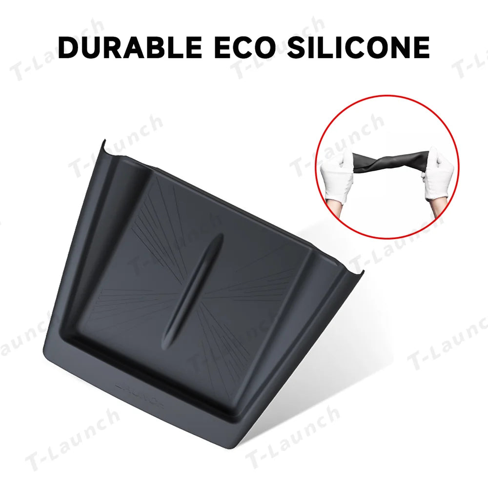 Full-Cover Non-Slip Silicone Wireless Charging Area Mat for Tesla Model Y Juniper 2025+ / Model 3 Highland 2024+