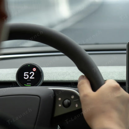 Smart Dashboard Gauge Display – Mini HUD for Tesla Model 3/Y (2017–2025+)