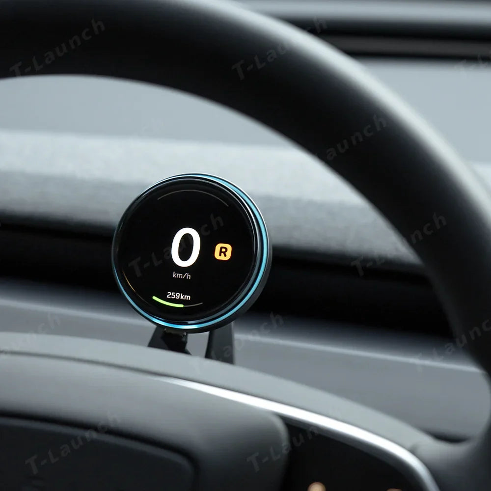 Smart Dashboard Gauge Display – Mini HUD for Tesla Model 3/Y (2017–2025+)