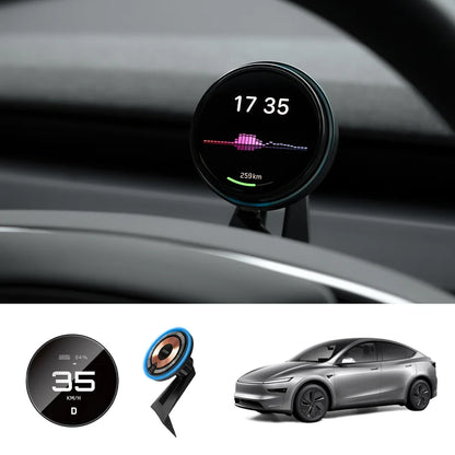 Smart Dashboard Gauge Display – Mini HUD for Tesla Model 3/Y (2017–2025+) Pro Dashboard + Charging Mount Model Y Juniper 2025+