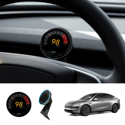 Smart Dashboard Gauge Display – Mini HUD for Tesla Model 3/Y (2017–2025+) Ultra Dashboard + Charging Mount Model Y Juniper 2025+