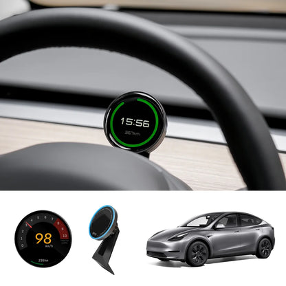 Smart Dashboard Gauge Display – Mini HUD for Tesla Model 3/Y (2017–2025+) Ultra Dashboard + Charging Mount Model Y 2020-2024