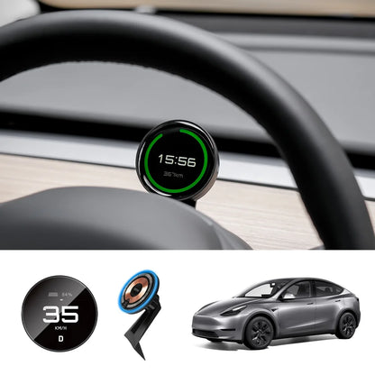 Smart Dashboard Gauge Display – Mini HUD for Tesla Model 3/Y (2017–2025+) Pro Dashboard + Charging Mount Model Y 2020-2024