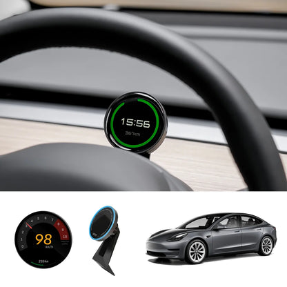 Smart Dashboard Gauge Display – Mini HUD for Tesla Model 3/Y (2017–2025+) Ultra Dashboard + Charging Mount Model 3 2017-2023