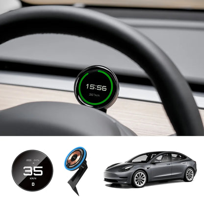 Smart Dashboard Gauge Display – Mini HUD for Tesla Model 3/Y (2017–2025+) Pro Dashboard + Charging Mount Model 3 2017-2023