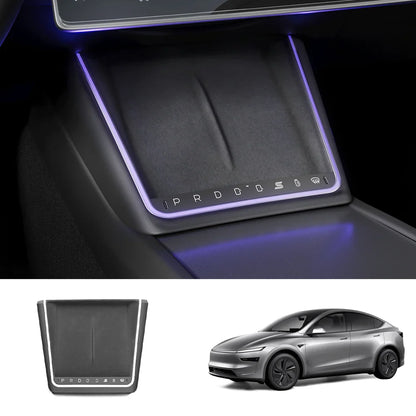 Smart Touch Center Console Wireless Charging Dock with Ambient Light Sync for Tesla Model Y Juniper 2025+ / Model 3 Highland 2024+