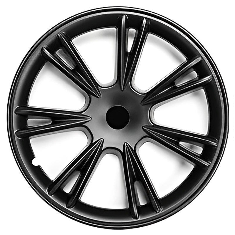 Model Y 19'' Gemini Wheels Cover Hubcaps Replacement 4PCS for Tesla (2020-2024) Snowflake Matte Black