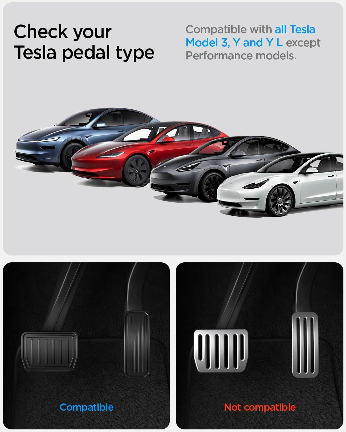 Tesla Model 3/Y Stainless Steel Self-Snap Lock Pedal Covers (2PCS) – Geometric & Dots