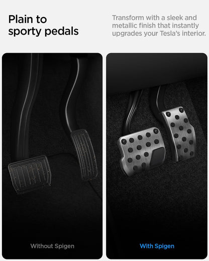 Tesla Model 3/Y Stainless Steel Self-Snap Lock Pedal Covers (2PCS) – Geometric & Dots