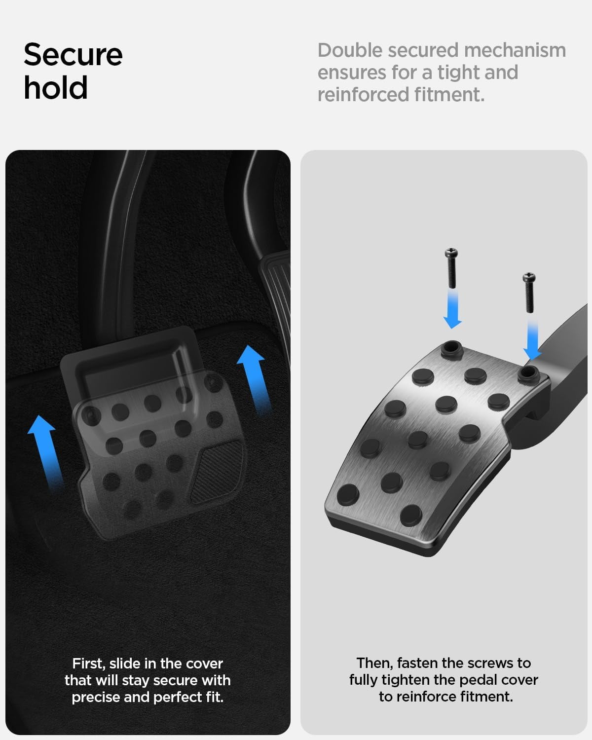 Tesla Model 3/Y Stainless Steel Self-Snap Lock Pedal Covers (2PCS) – Geometric & Dots