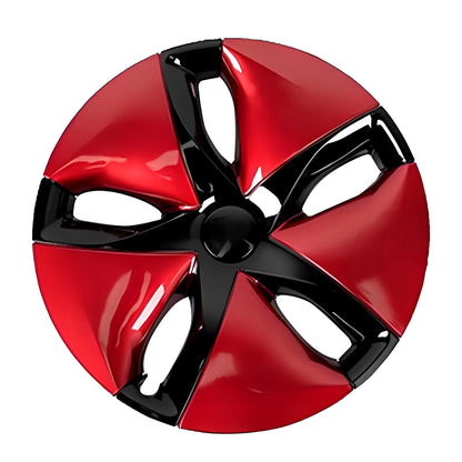 Model 3 18'' Aero Wheels Cover Hubcaps Replacement 4PCS for Tesla (2017-2023) Star Red-Black
